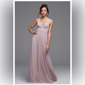 Watters 4503 Cameo Bridesmaid Dress Dusty Rose V-Neck Chiffon